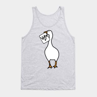 White Goose with Stolen Vote Message Tank Top